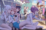 碧蓝航线 绫波 独角兽 水手服 白紧身裤 白袜 美少女